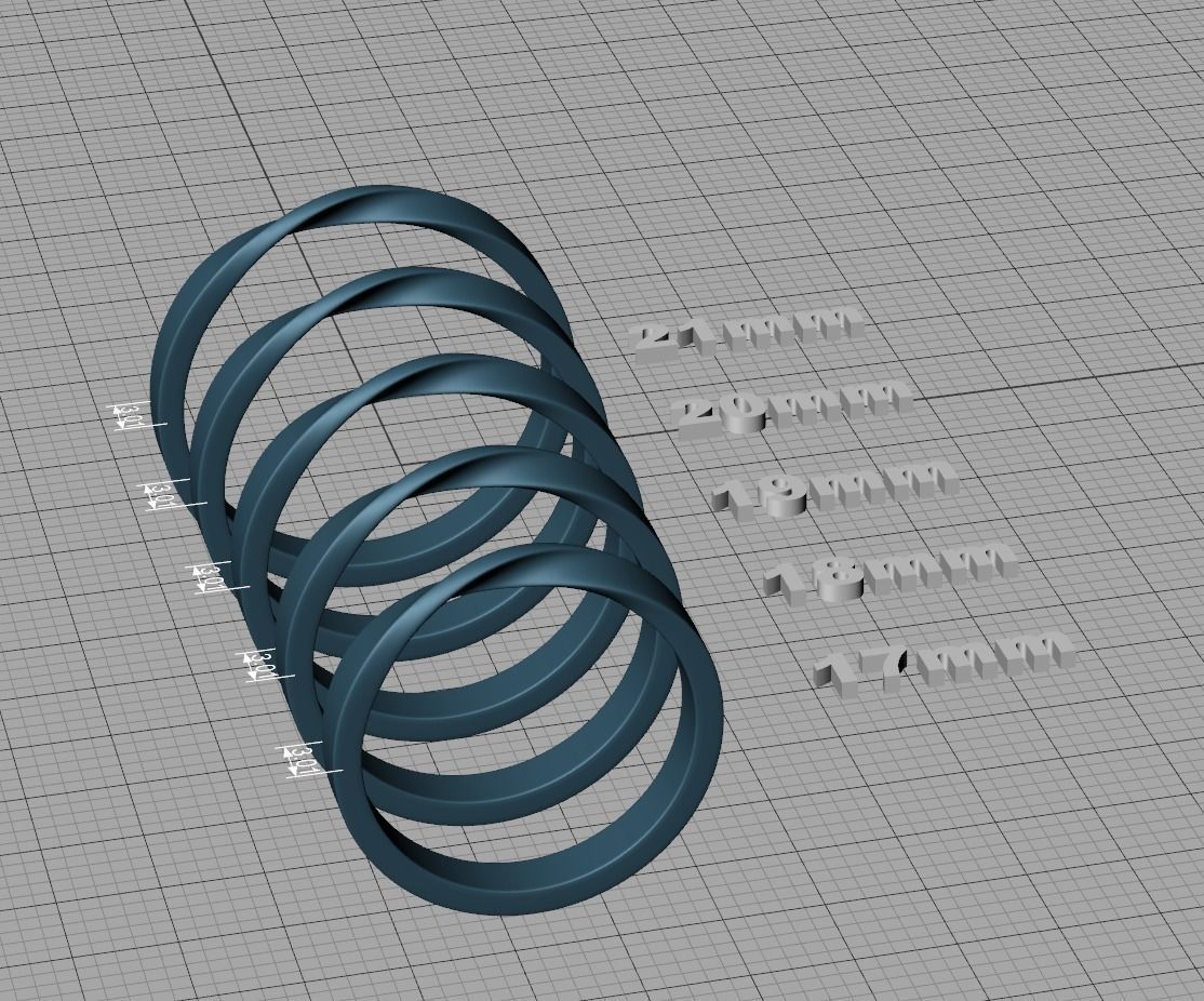 Mobius Wedding Ring 3mm wide band 3dmodel  3D print model_12