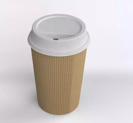 coffee cup Low-poly 3D model