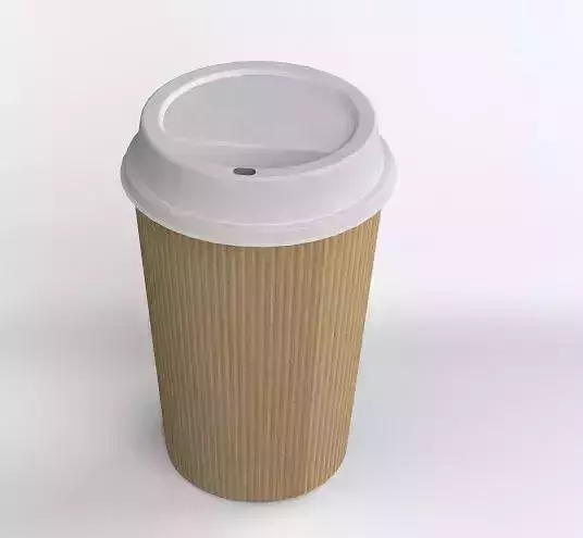 coffee cup Low-poly 3D model