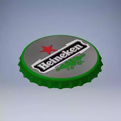 Heineken Bottle cap bar wall 3D print model