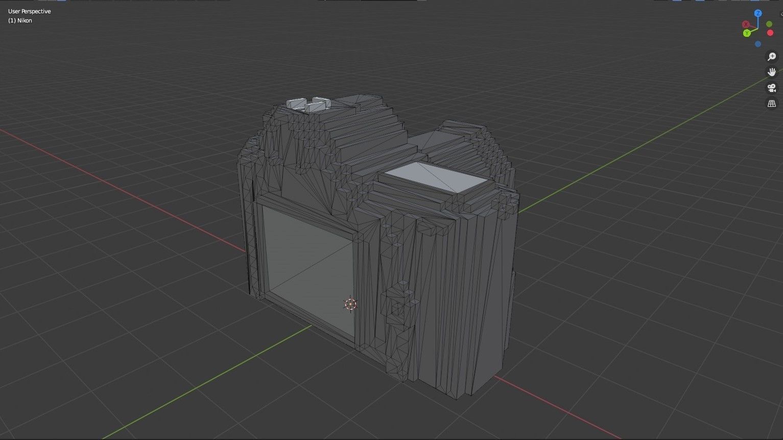 Voxel Digital Camera DSLR Low-poly 3D model_8