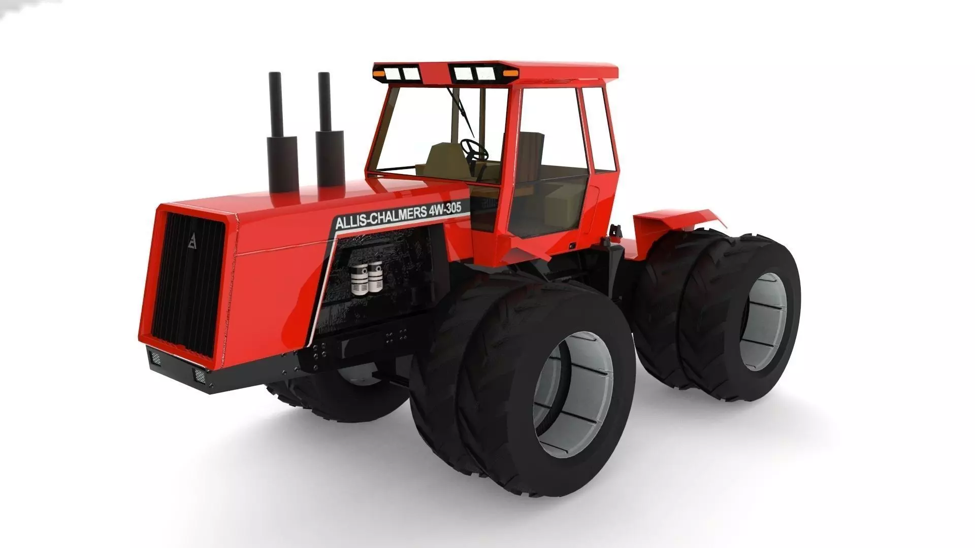 Allis-Chalmers 4W-305 Low-poly 3D model_0