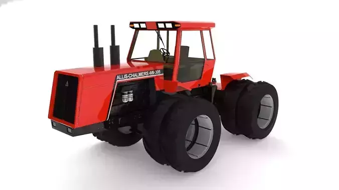 Allis-Chalmers 4W-305 Low-poly 3D model