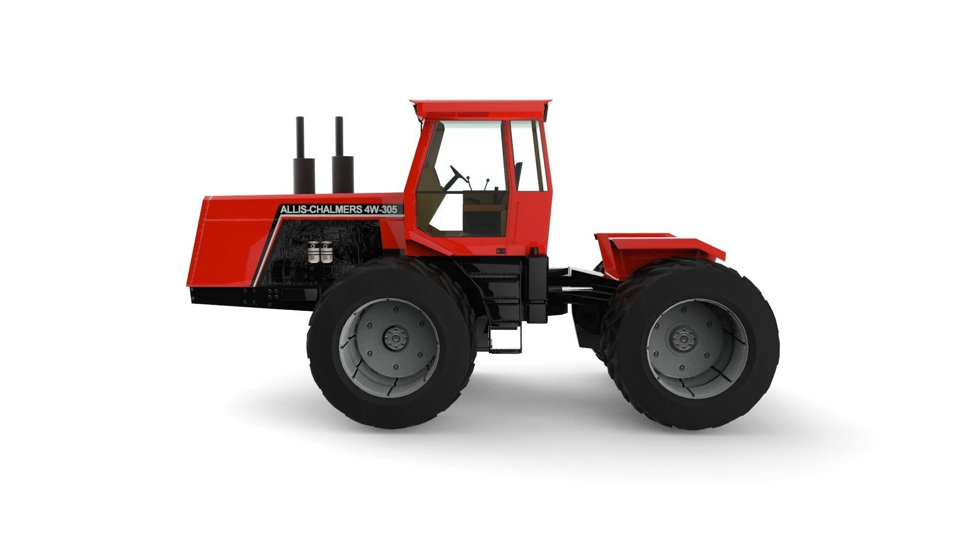 Allis-Chalmers 4W-305 Low-poly 3D model_3