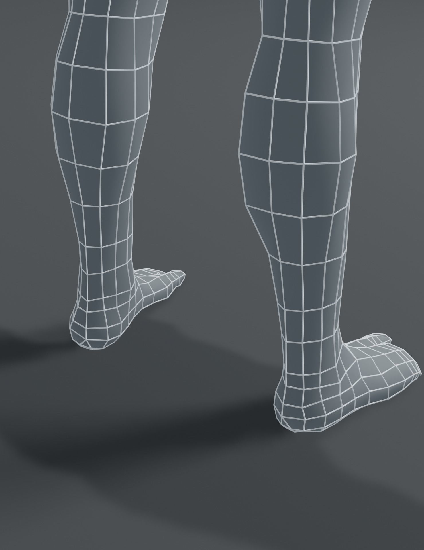Male Body Base Mesh 3D Model Low-poly 3D model_11