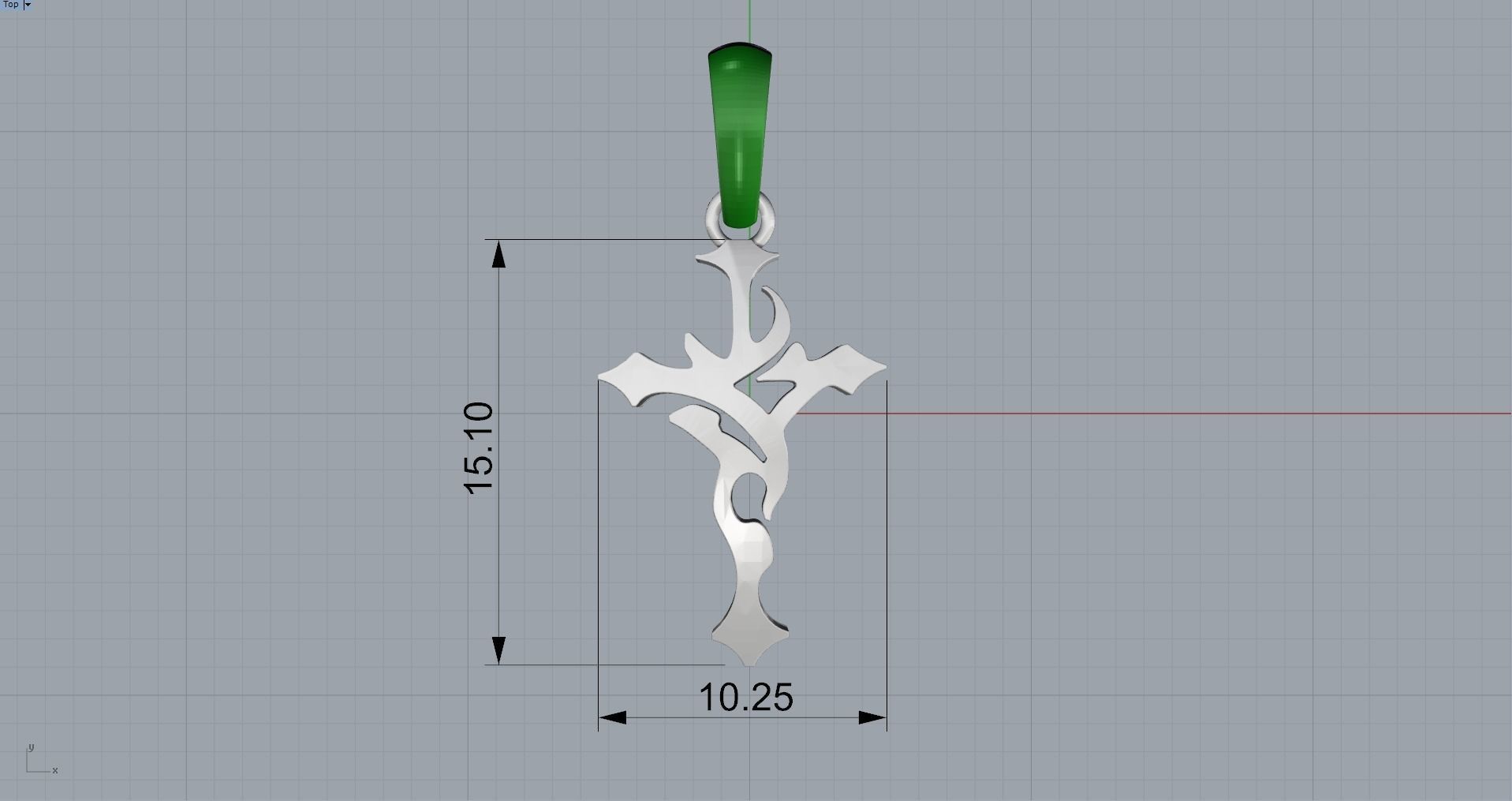 JESUS CROSS GOLD PENDANT 3D print model_8