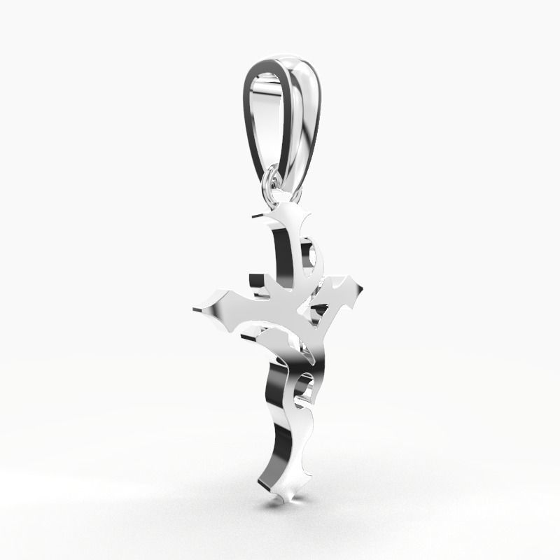 JESUS CROSS GOLD PENDANT 3D print model_13