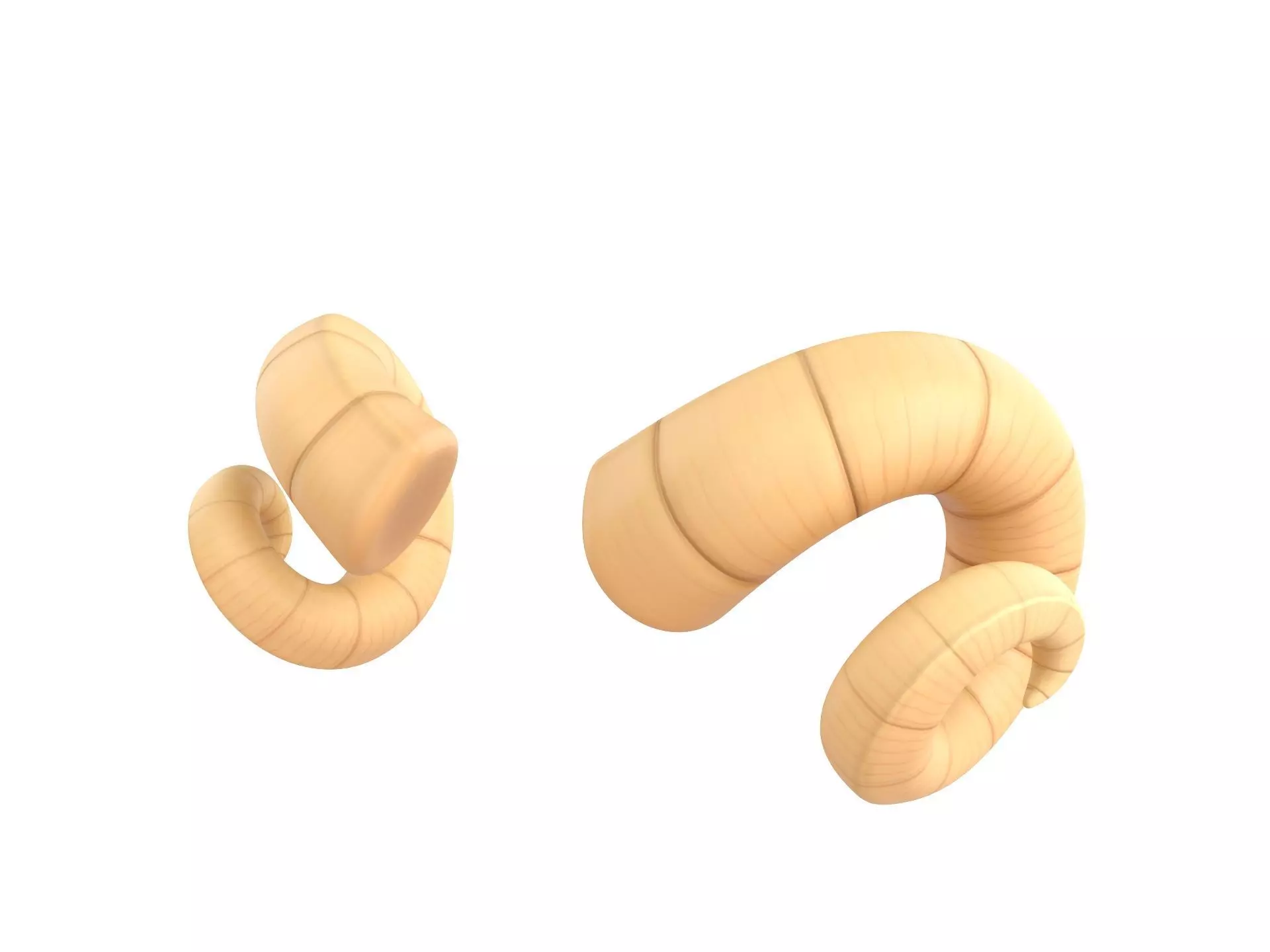 Ram Horn Low-poly 3D model_0