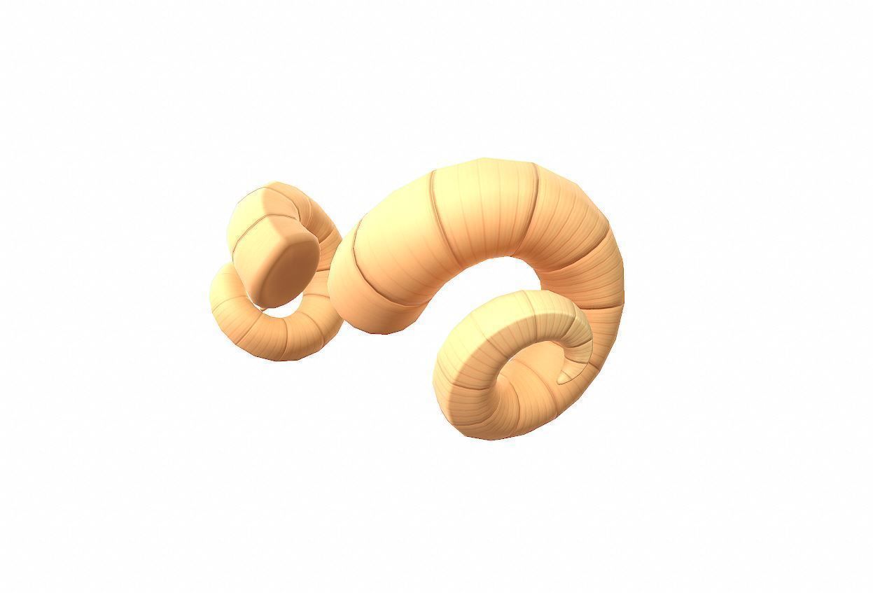 Ram Horn Low-poly 3D model_16
