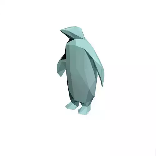 lowpoly penguin origami