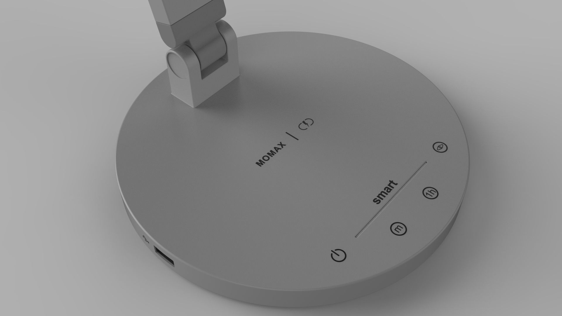 Momax QL8 Smart Desk Lamp Light Gray 3D model_13