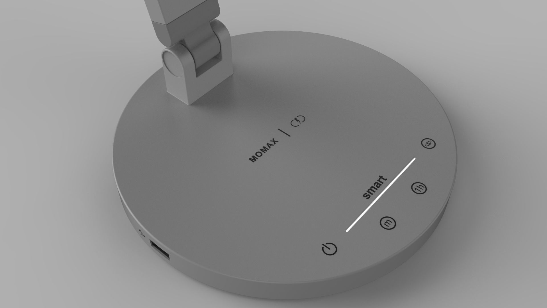 Momax QL8 Smart Desk Lamp Light Gray 3D model_14