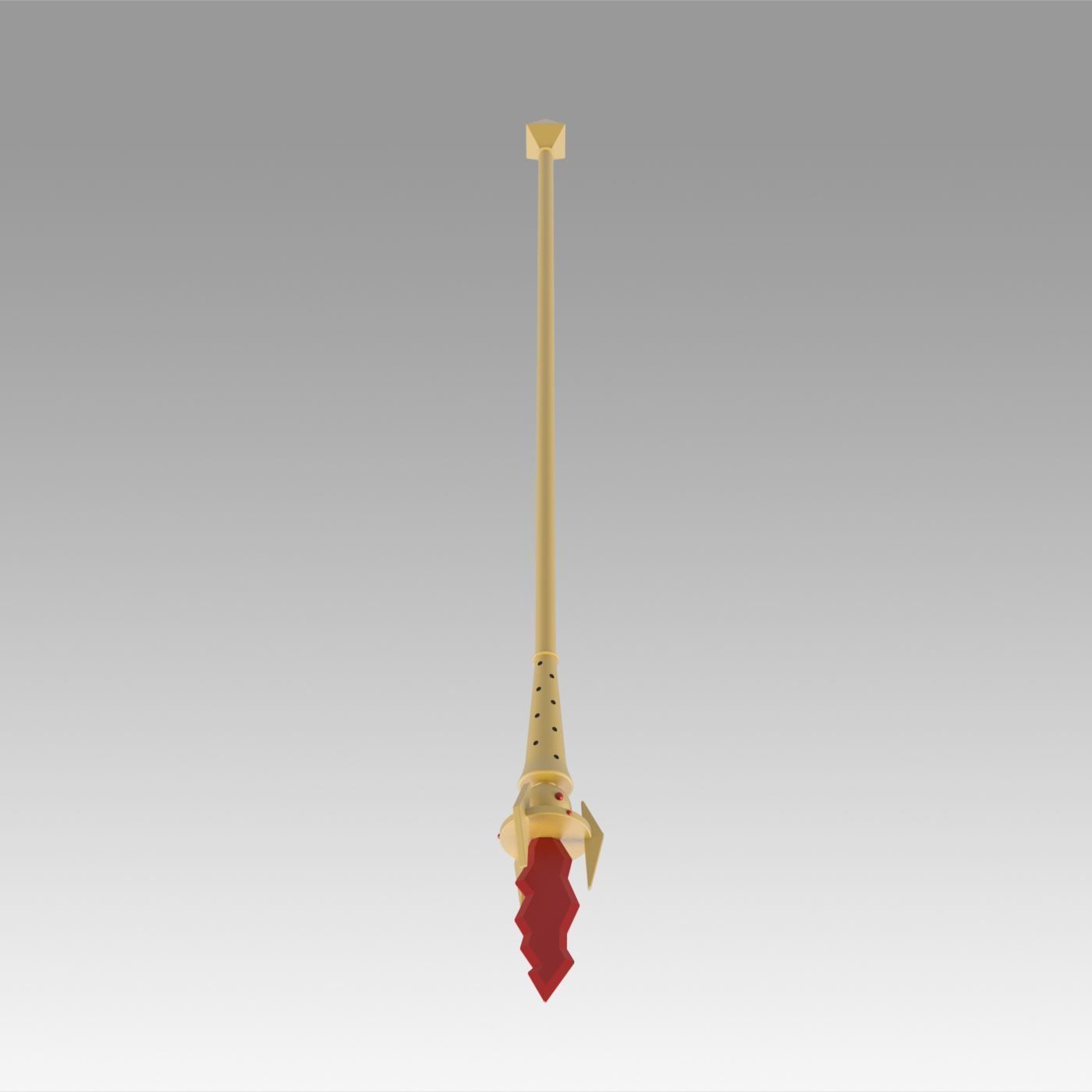 World of Warcraft WOW Blood Elf Mage Staves Cosplay Weapon Prop 3D print model_6