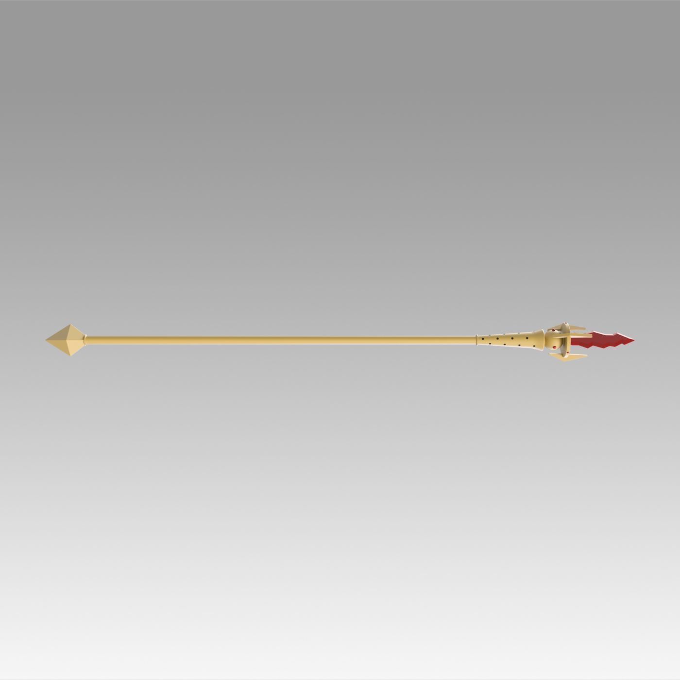 World of Warcraft WOW Blood Elf Mage Staves Cosplay Weapon Prop 3D print model_4