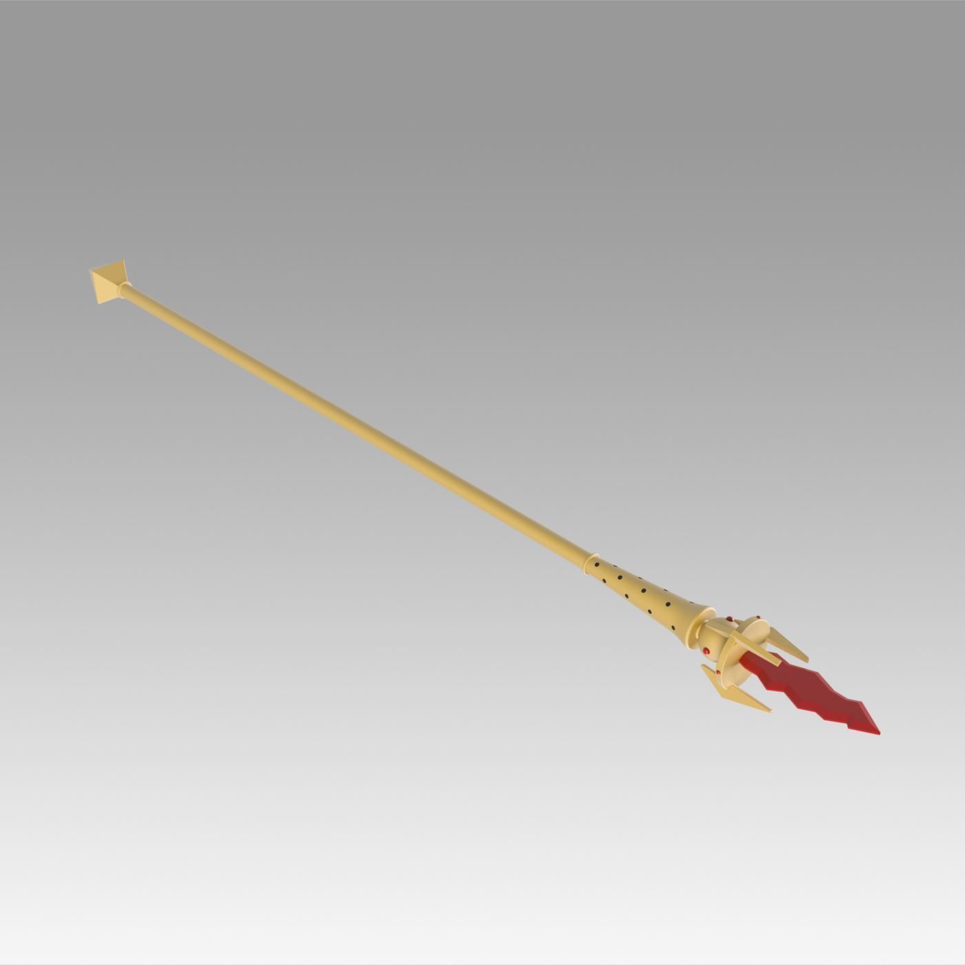 World of Warcraft WOW Blood Elf Mage Staves Cosplay Weapon Prop 3D print model_5
