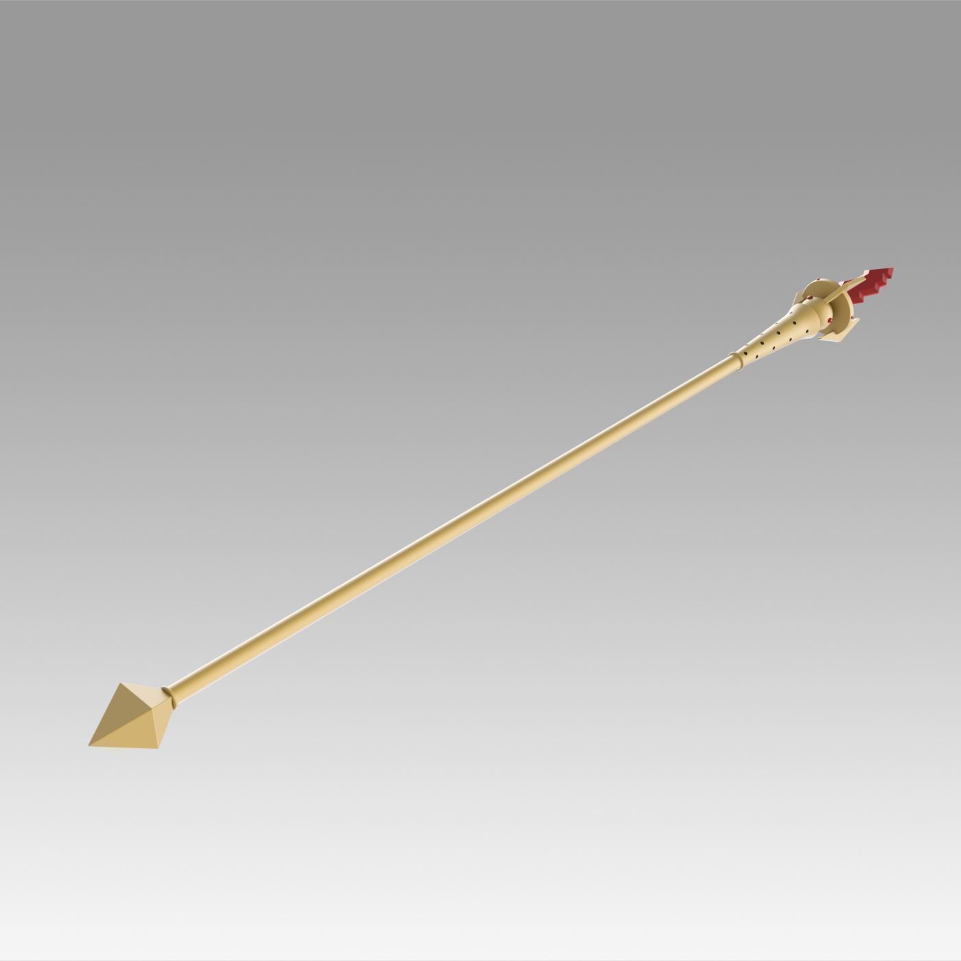 World of Warcraft WOW Blood Elf Mage Staves Cosplay Weapon Prop 3D print model_3