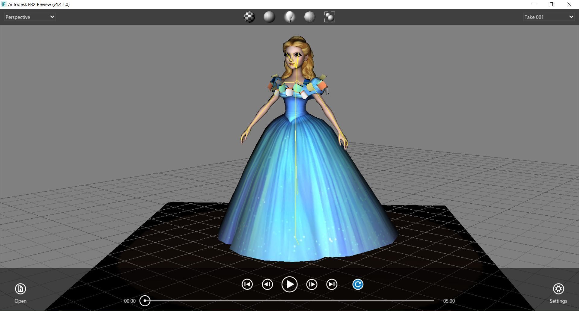 Collection Game ready cindere-lla pack Low-poly 3D model_3