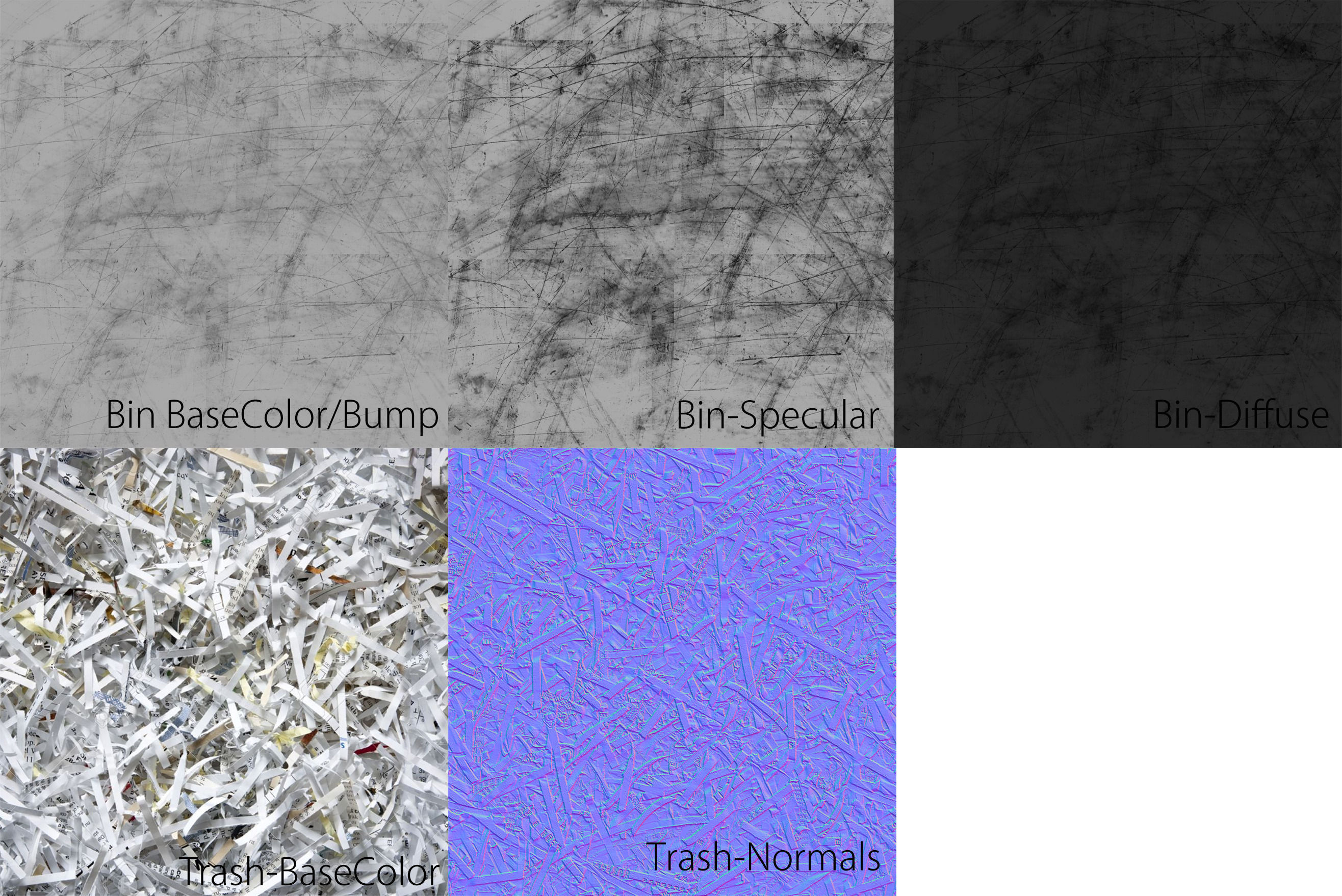 OutDoor Street Bin with Broken Glass - GAME READY Free low-poly 3D model_3