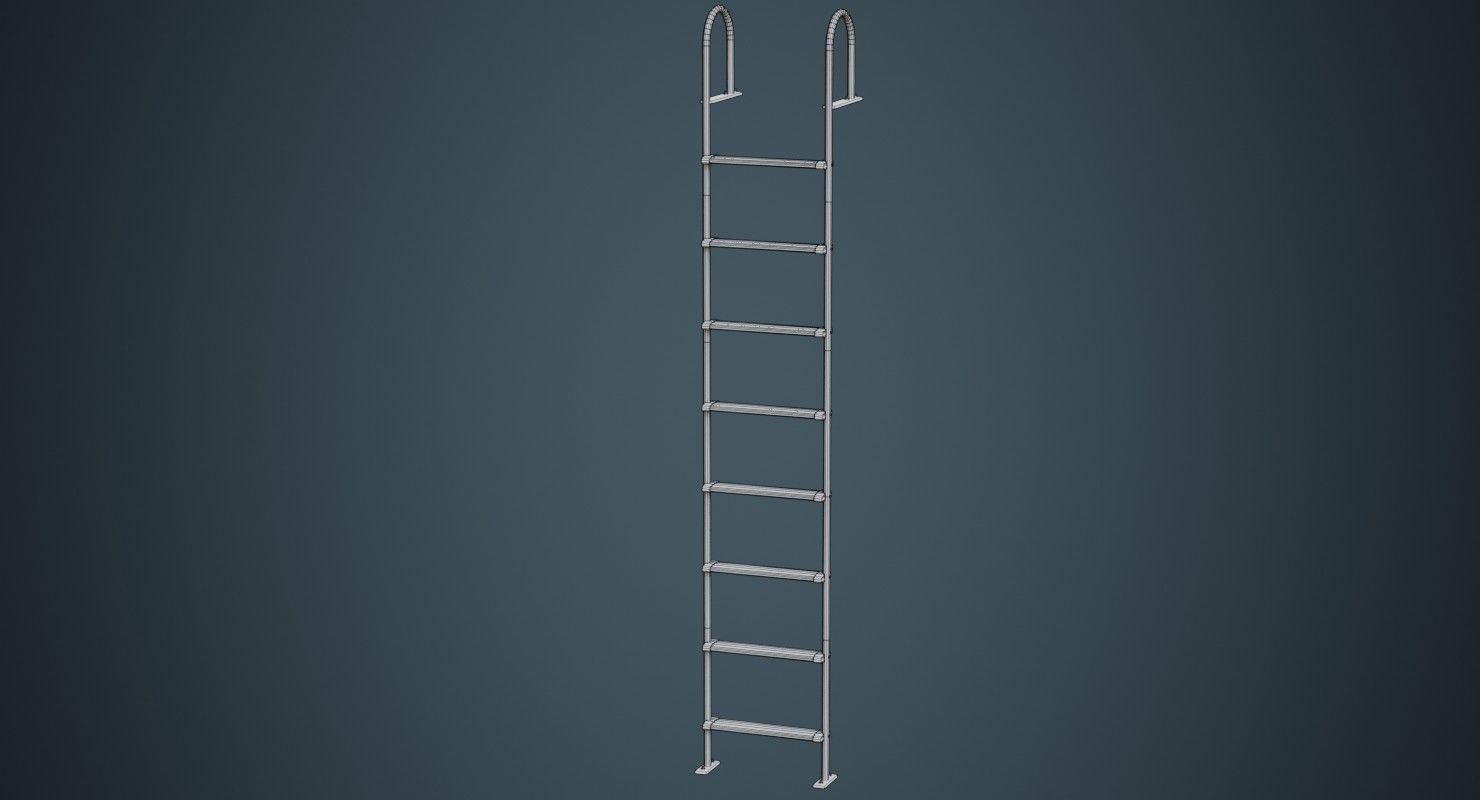Ladder 3B Low-poly 3D model_6