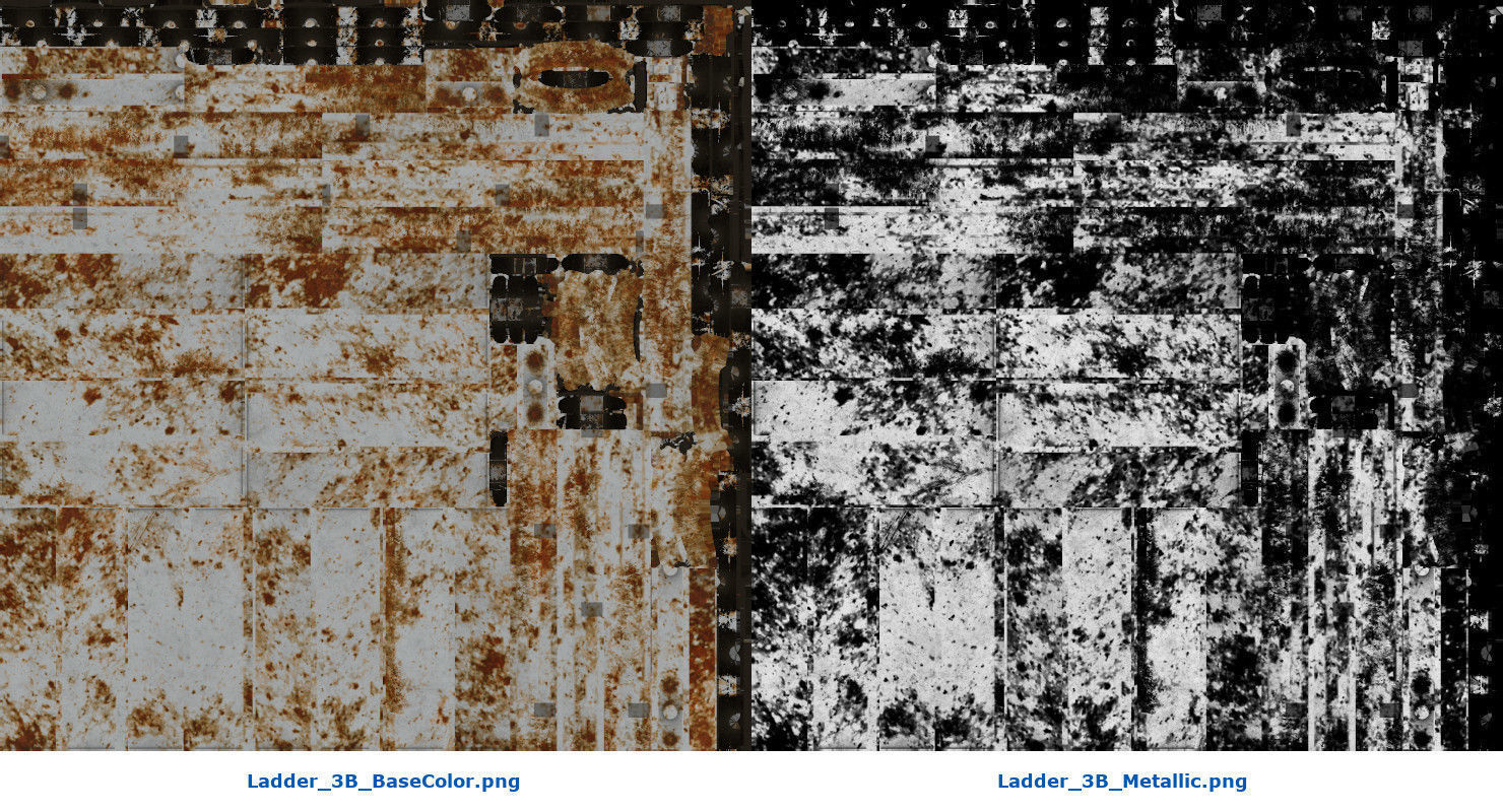 Ladder 3B Low-poly 3D model_9