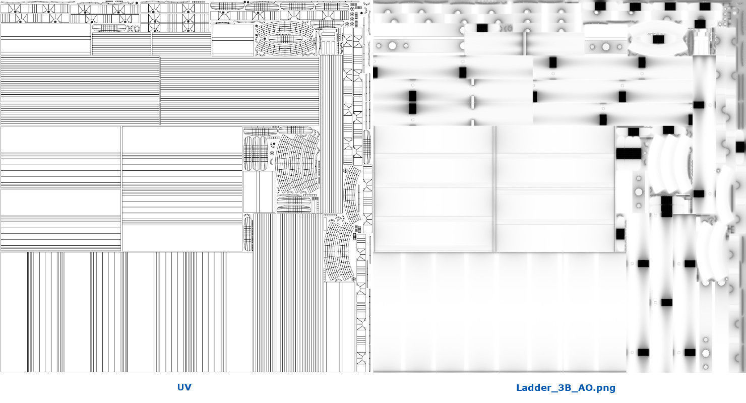 Ladder 3B Low-poly 3D model_8
