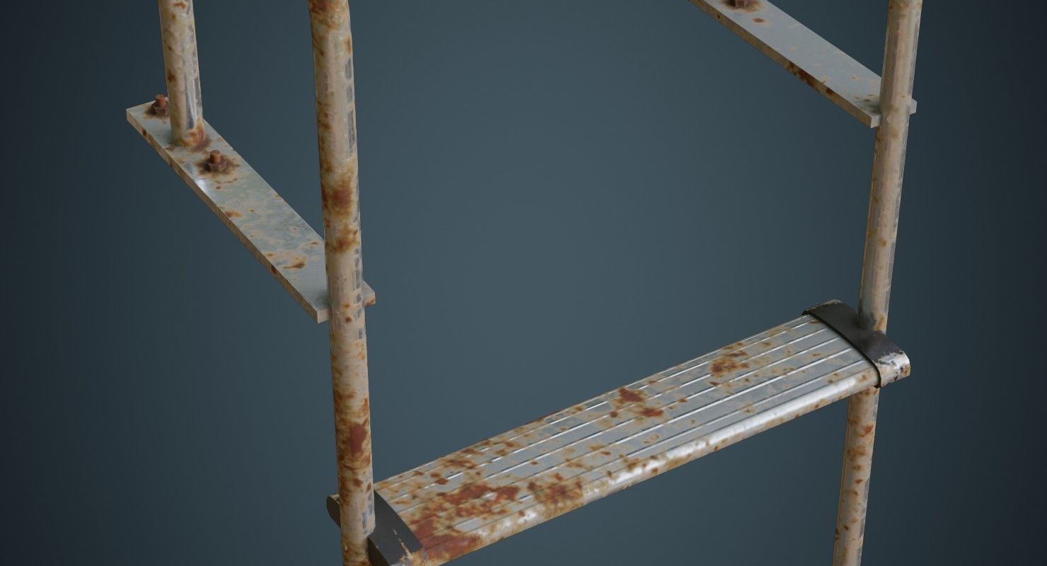 Ladder 3B Low-poly 3D model_5