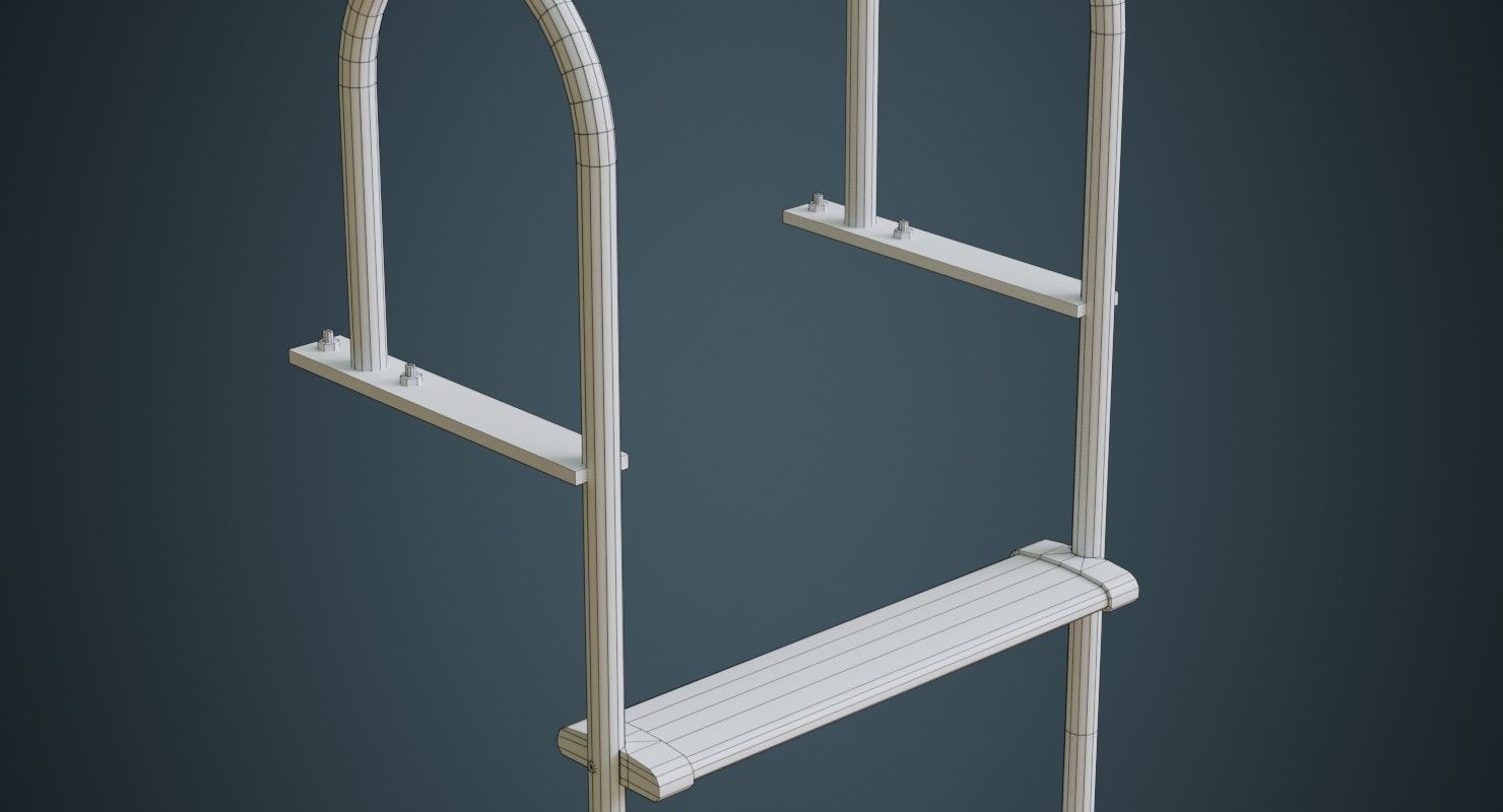 Ladder 3B Low-poly 3D model_7