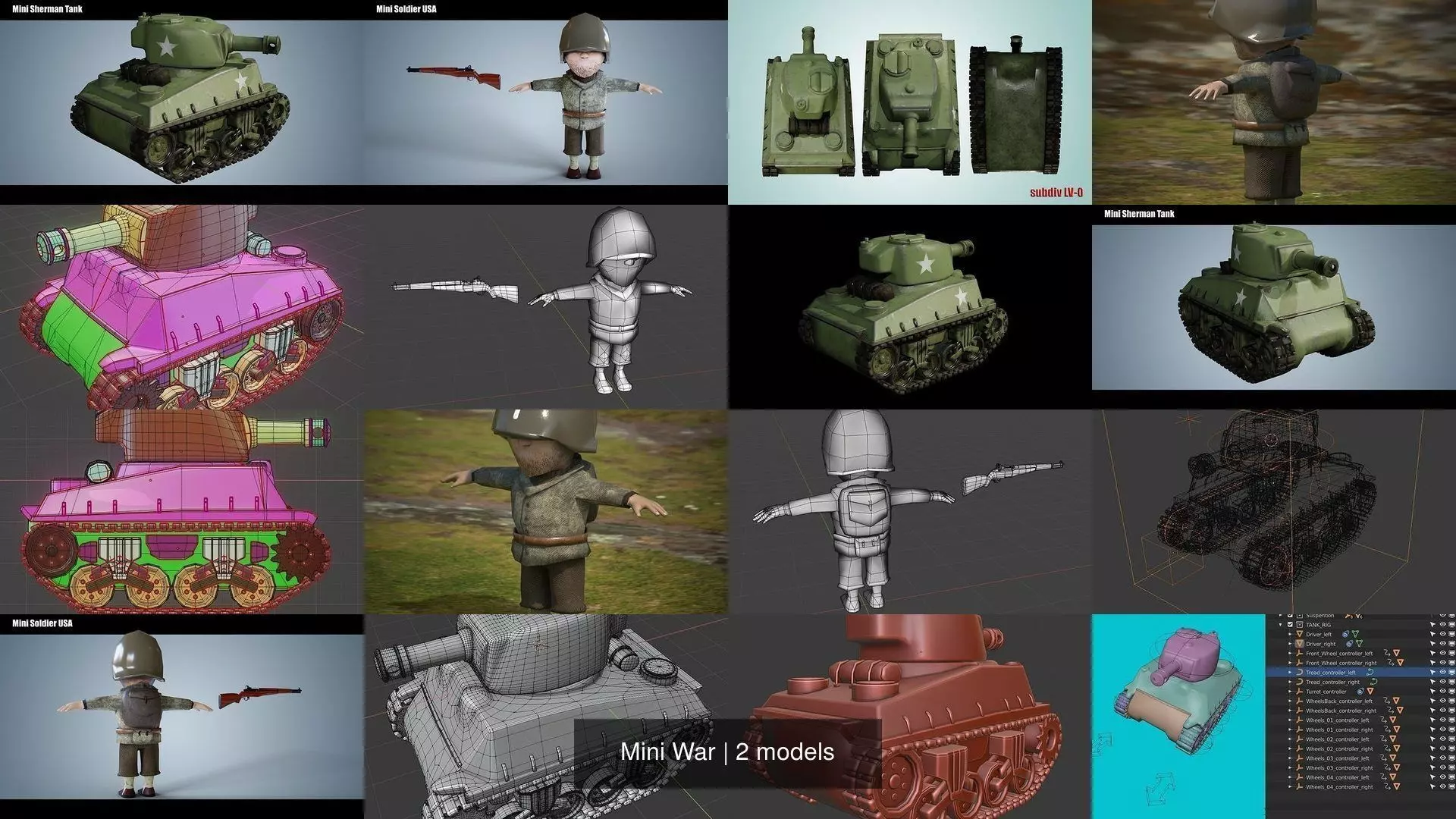 Mini War 3D Model Collection_2