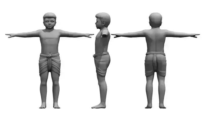 village boy 3d model
