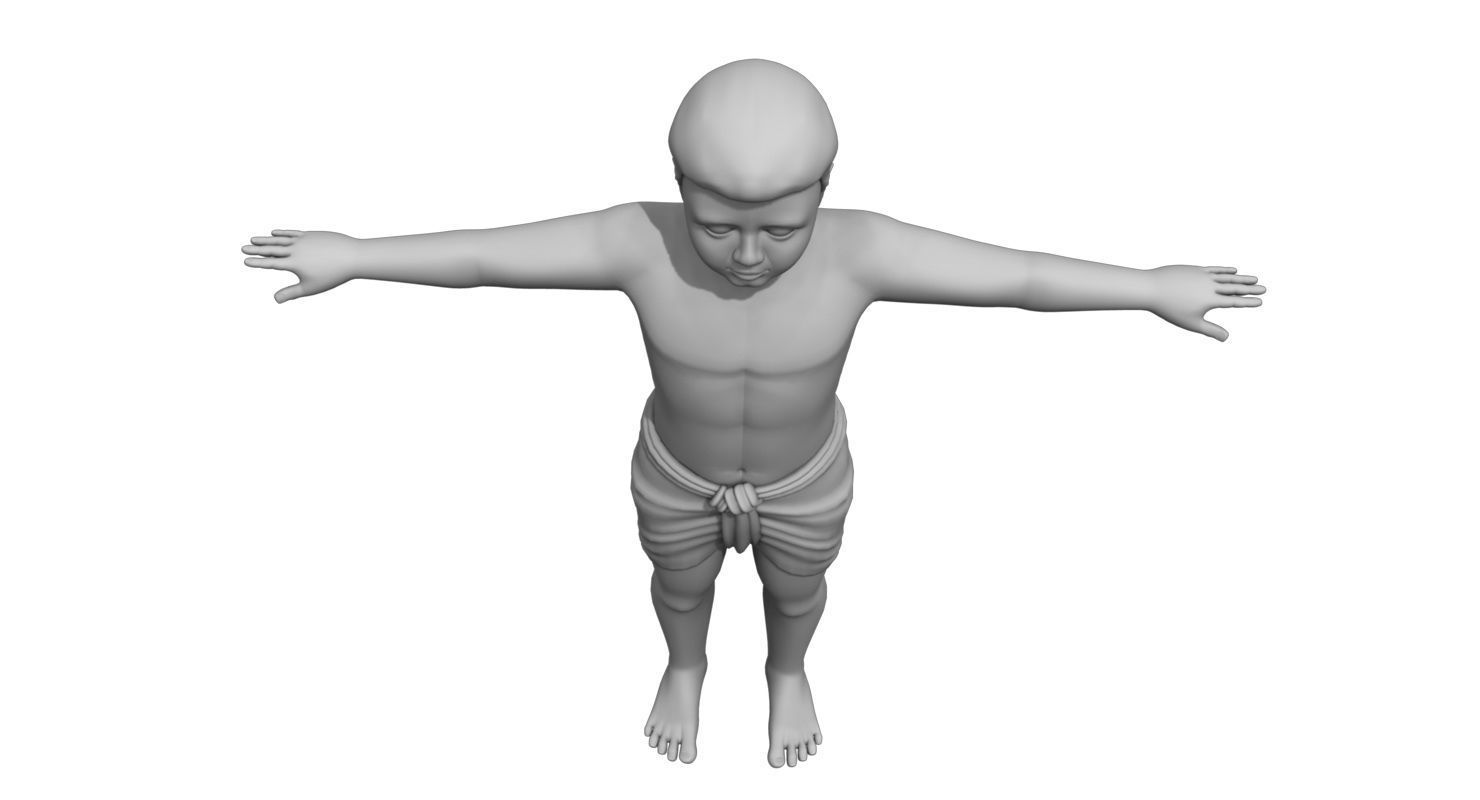 village boy 3d model 3D model_7
