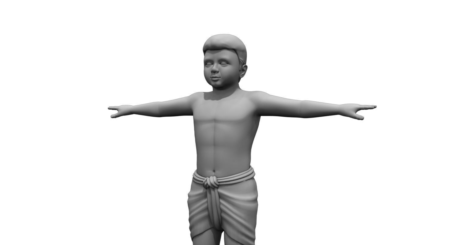 village boy 3d model 3D model_6