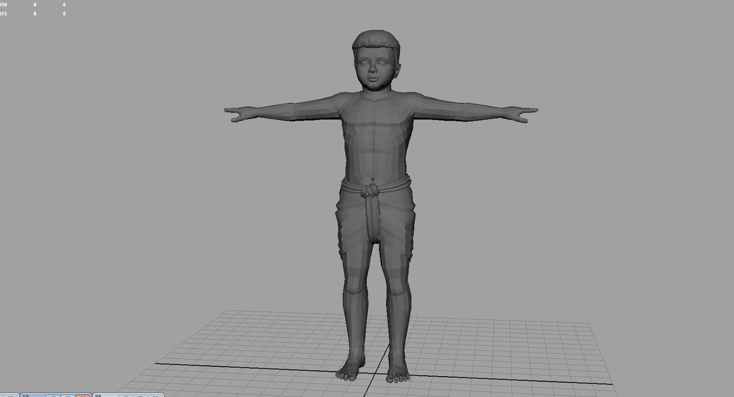 village boy 3d model 3D model_10