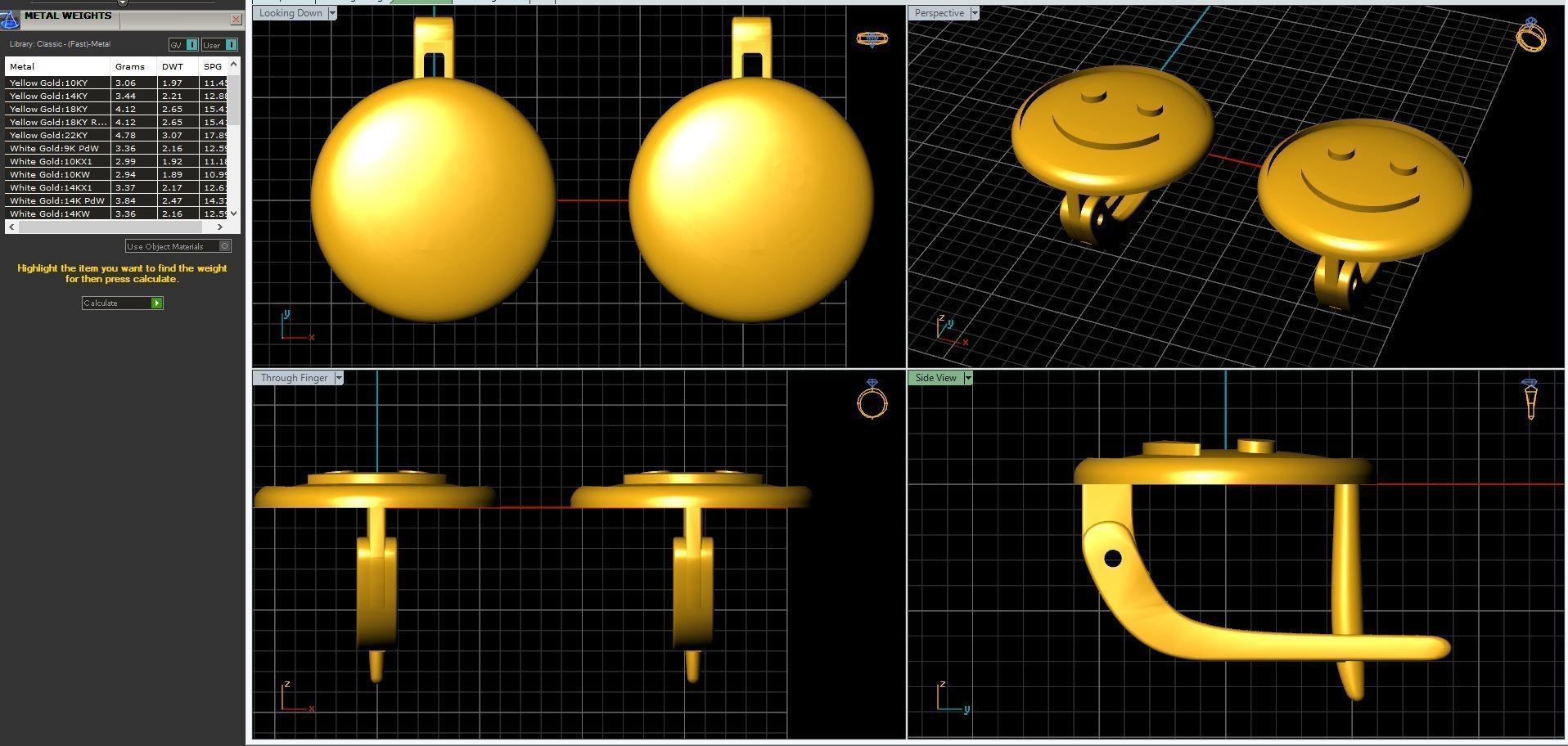 childrens earrings smile  3D print model_4