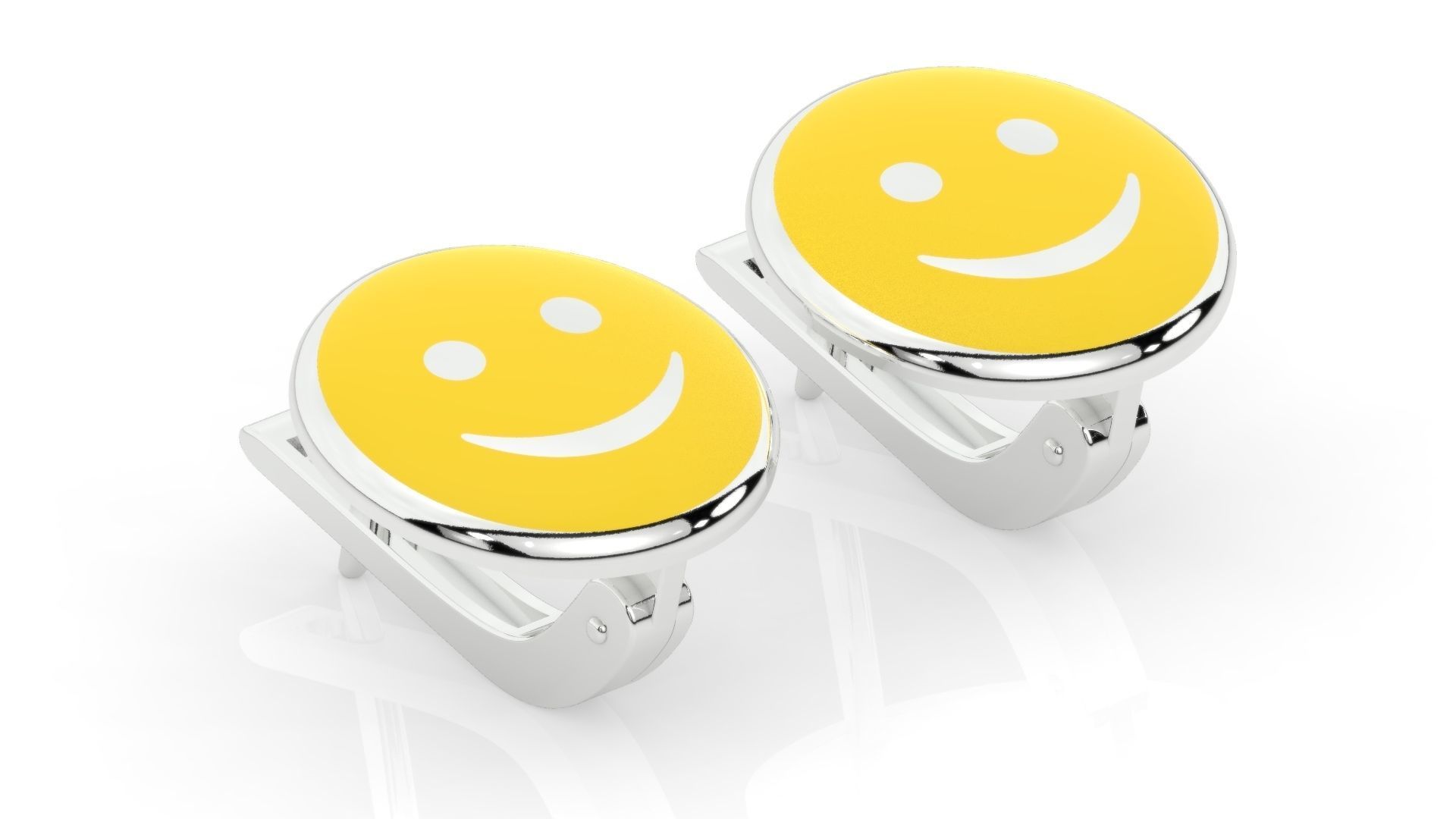 childrens earrings smile  3D print model_6