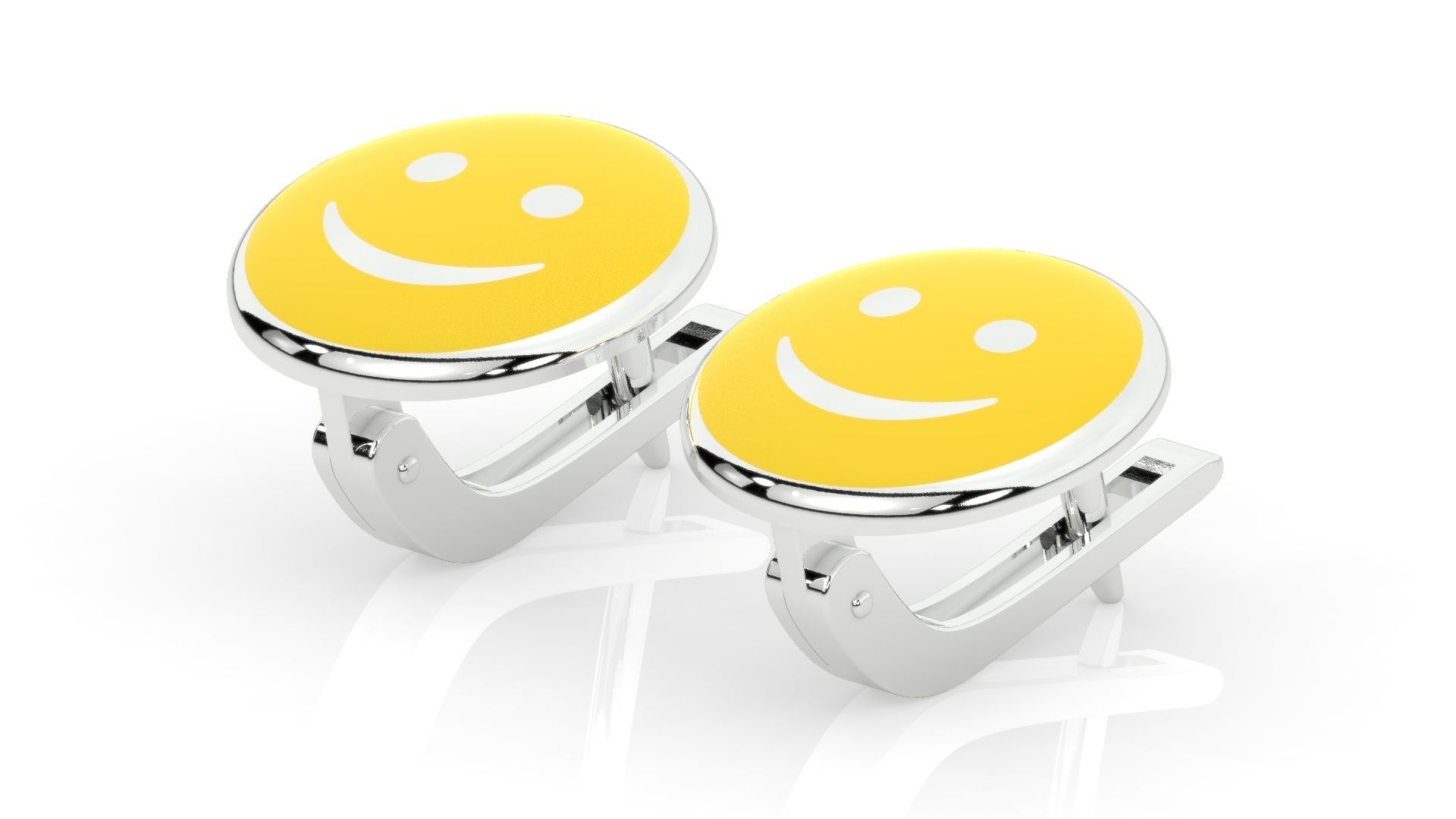 childrens earrings smile  3D print model_2