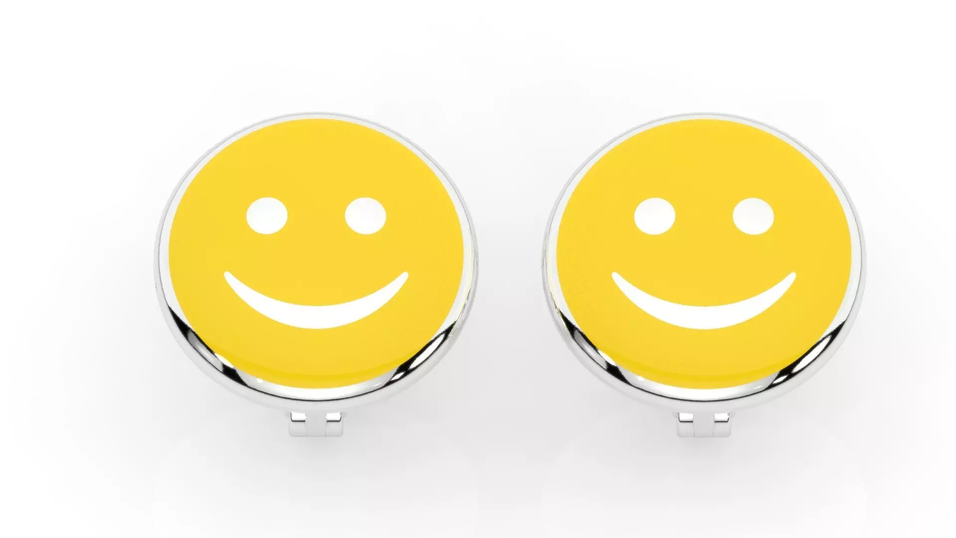 childrens earrings smile  3D print model_0