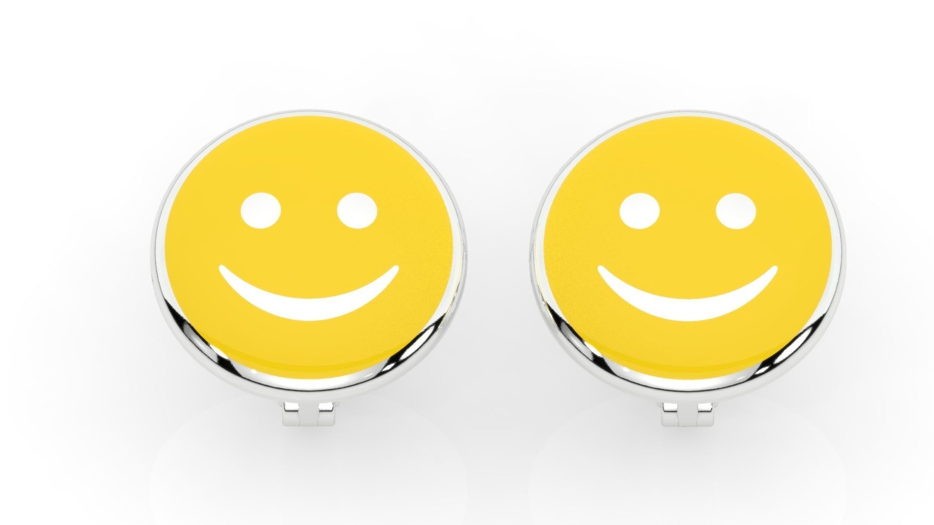 childrens earrings smile  3D print model_1