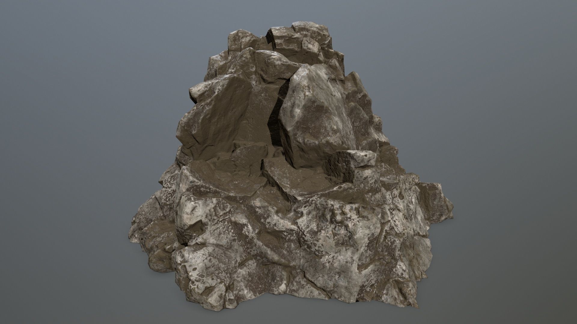 skull cave Low-poly 3D model_4