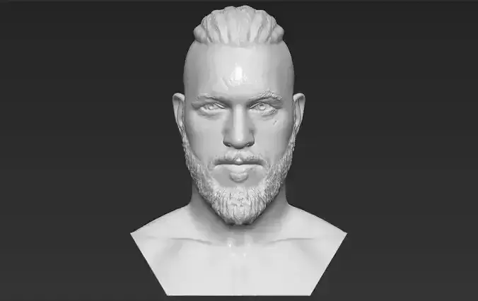 Ragnar Lothbrook Vikings bust 3D printing ready stl obj 3D print model
