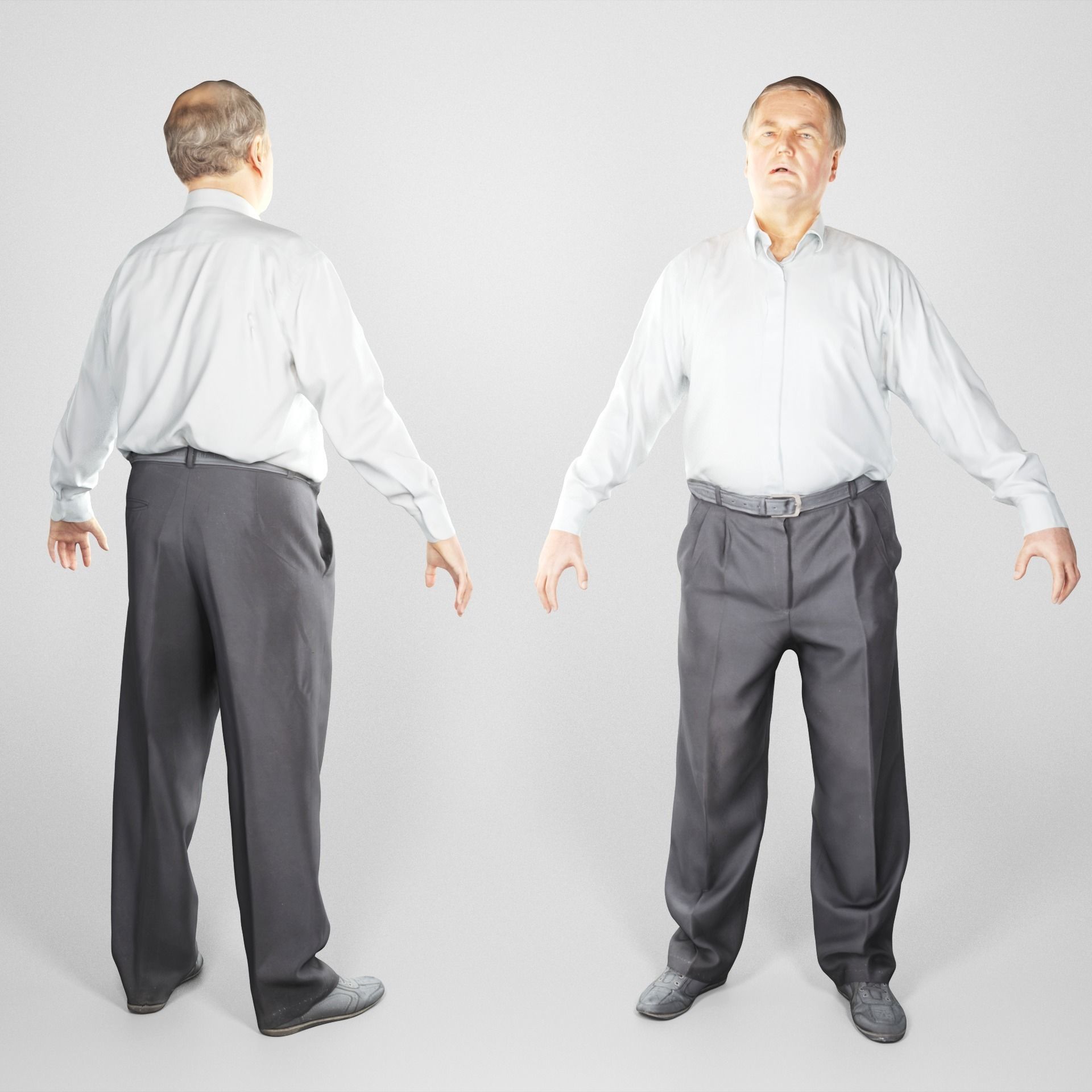 Adult man office style 72 Low-poly 3D model_1
