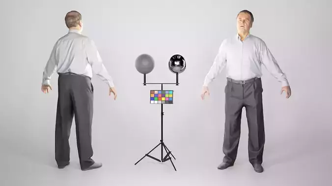 Adult man office style 72 Low-poly 3D model