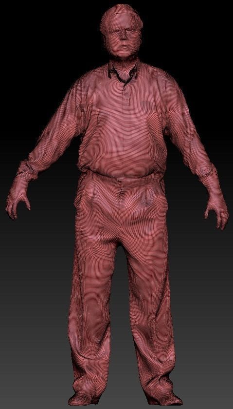 Adult man office style 72 Low-poly 3D model_5