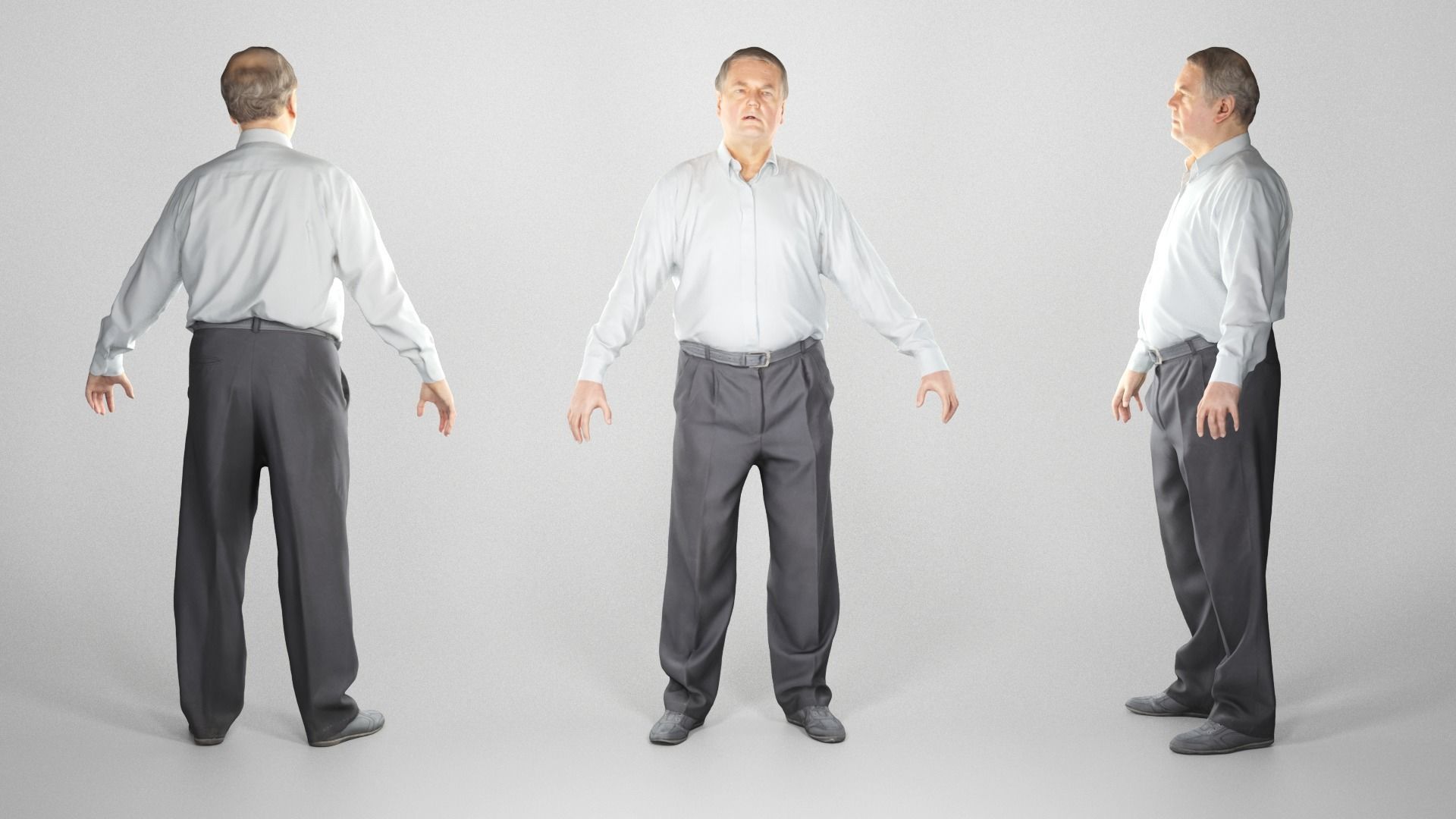 Adult man office style 72 Low-poly 3D model_2