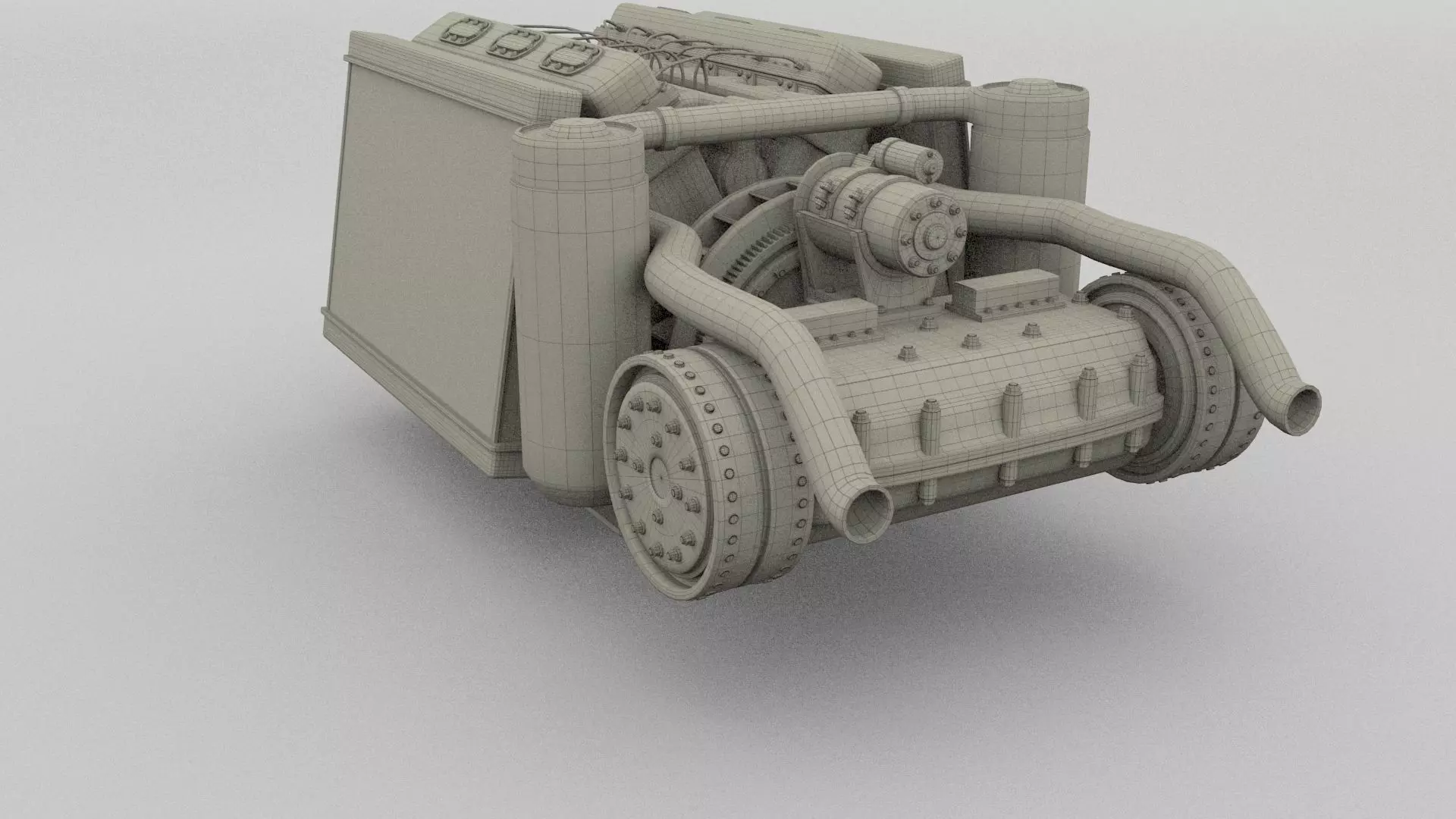 T-34 Engine and Transmission Full 3D model_9