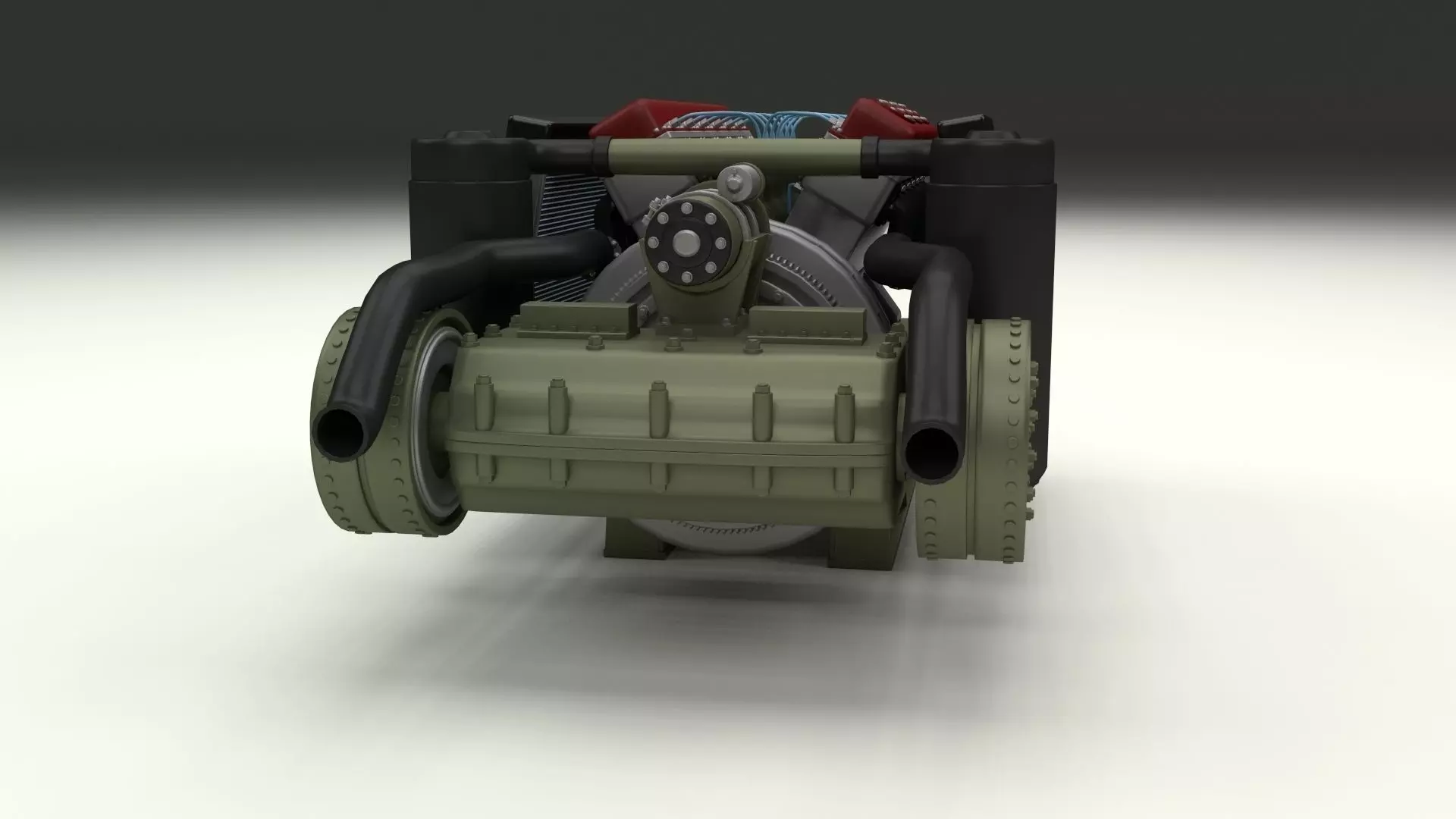 T-34 Engine and Transmission Full 3D model_7