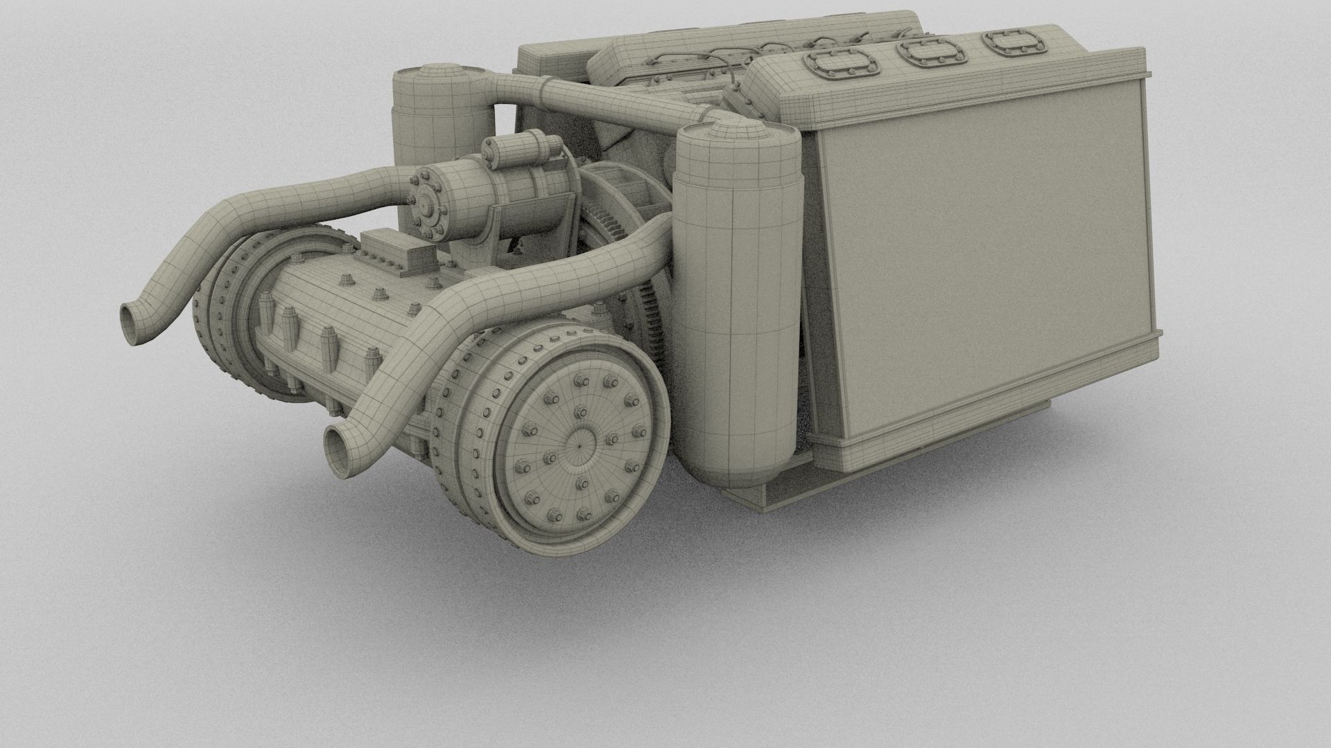 T-34 Engine and Transmission Full 3D model_23