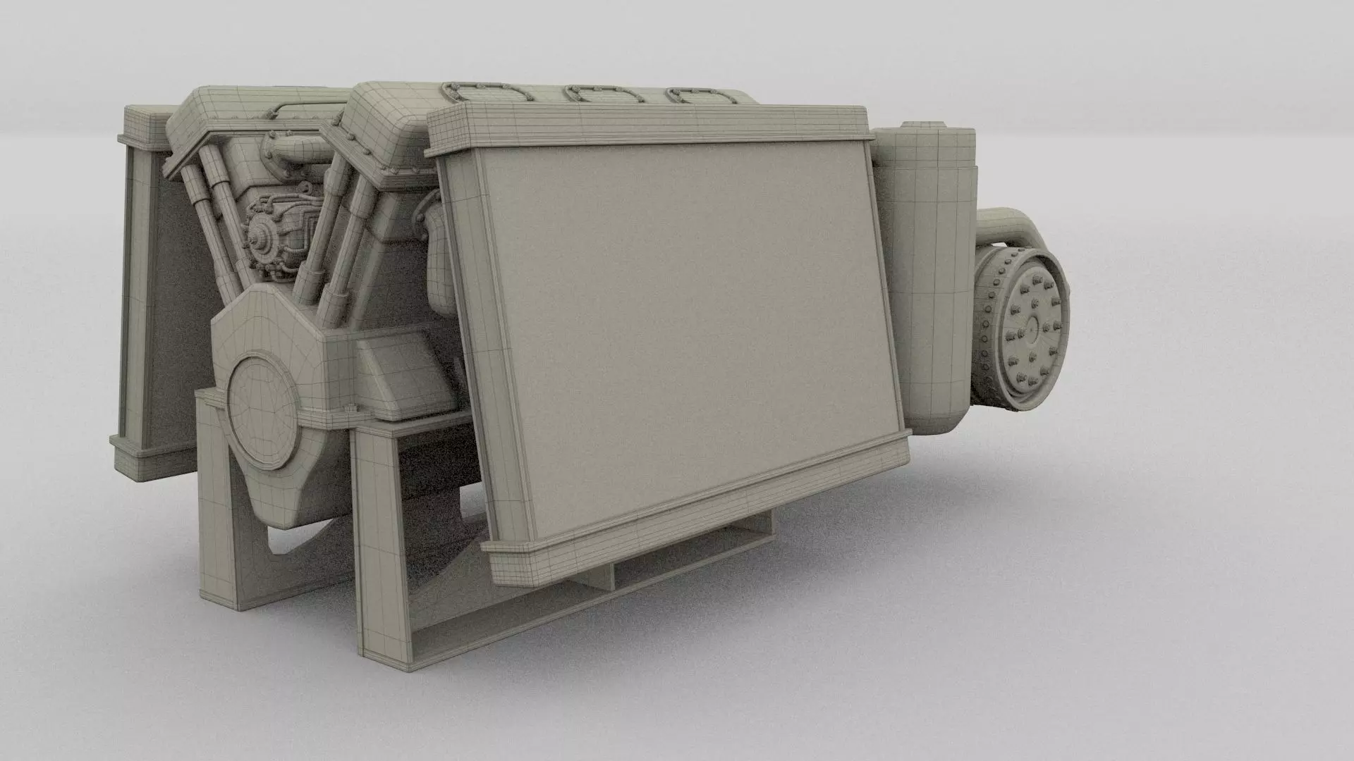 T-34 Engine and Transmission Full 3D model_11