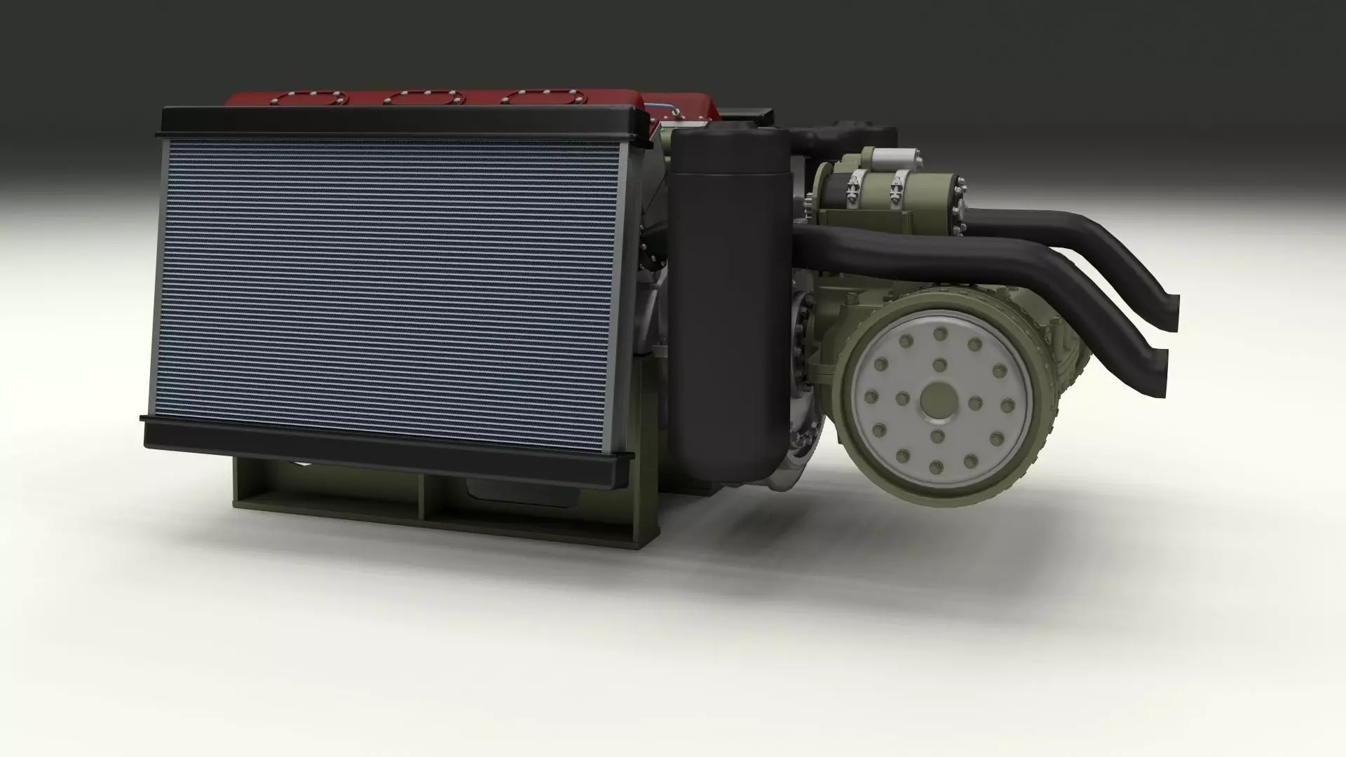 T-34 Engine and Transmission Full 3D model_8
