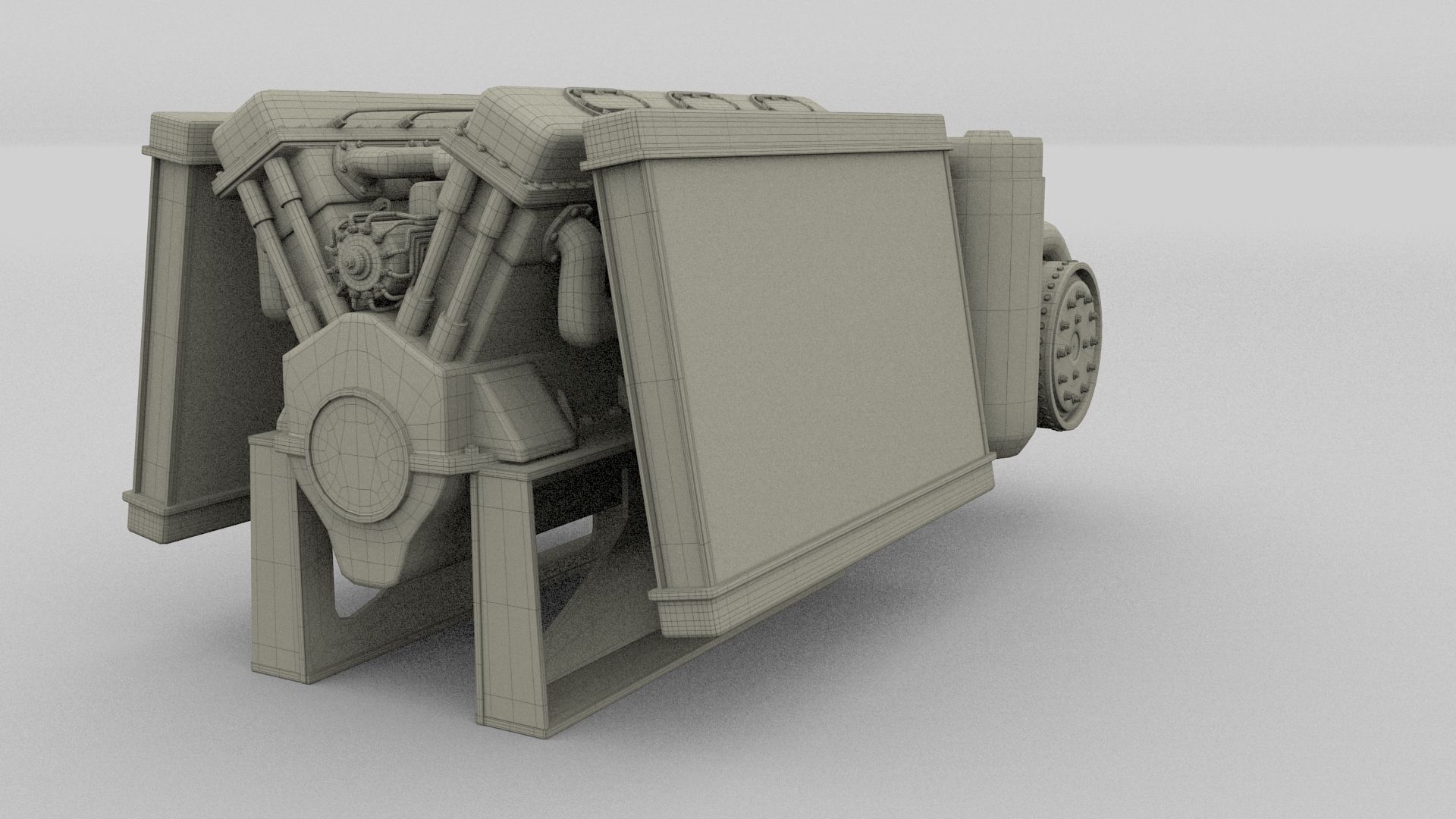 T-34 Engine and Transmission Full 3D model_24