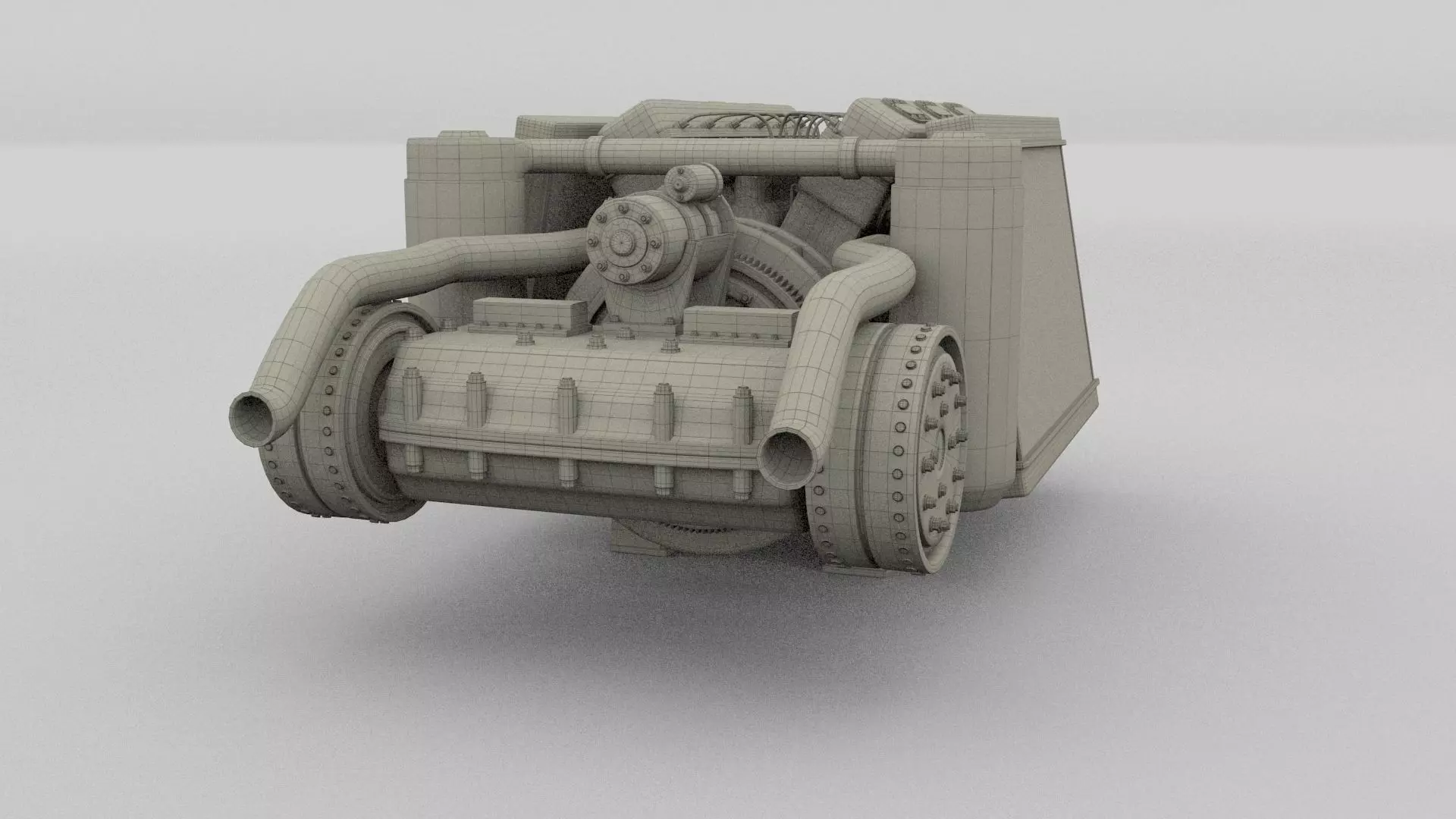 T-34 Engine and Transmission Full 3D model_10